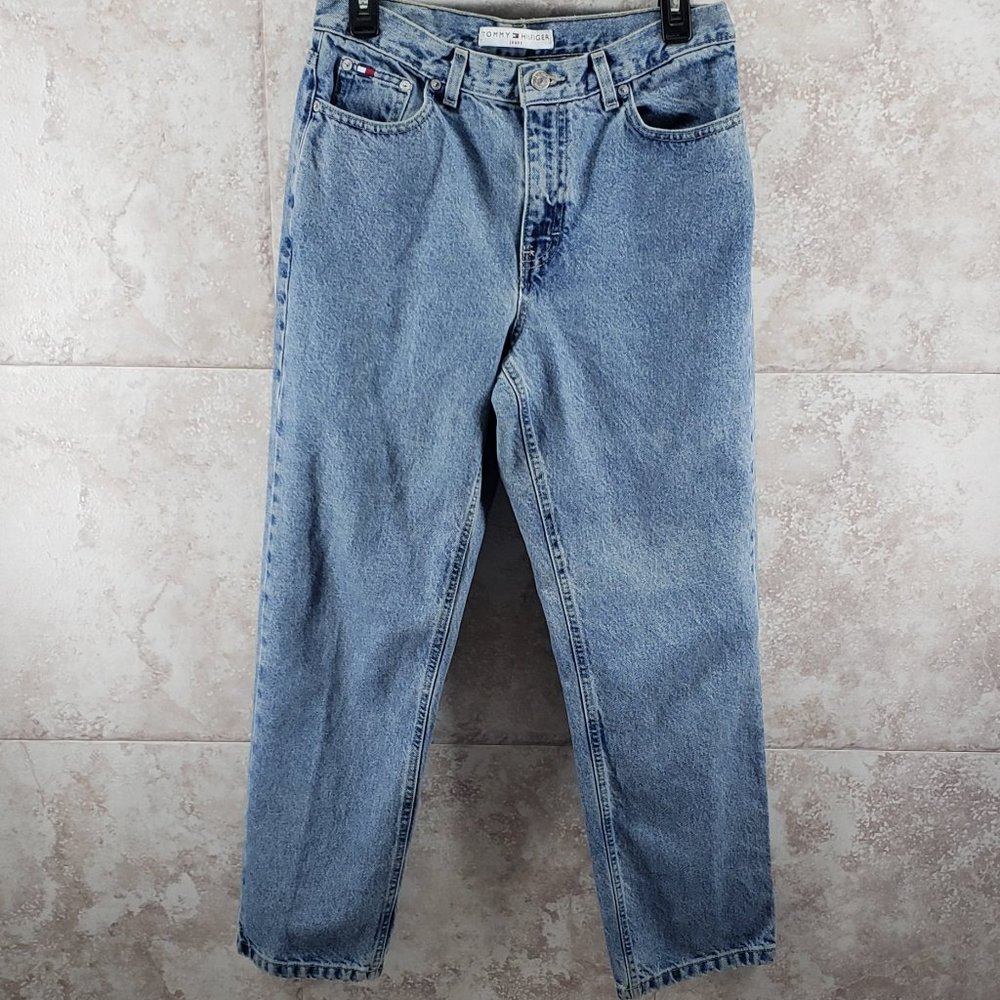 Classic Medium Light Wash Straight Leg Tommy Hilfiger Jeans Womens Size 10 VTG